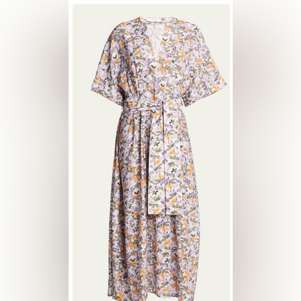 Vince Wisteria Vine Floral Dress